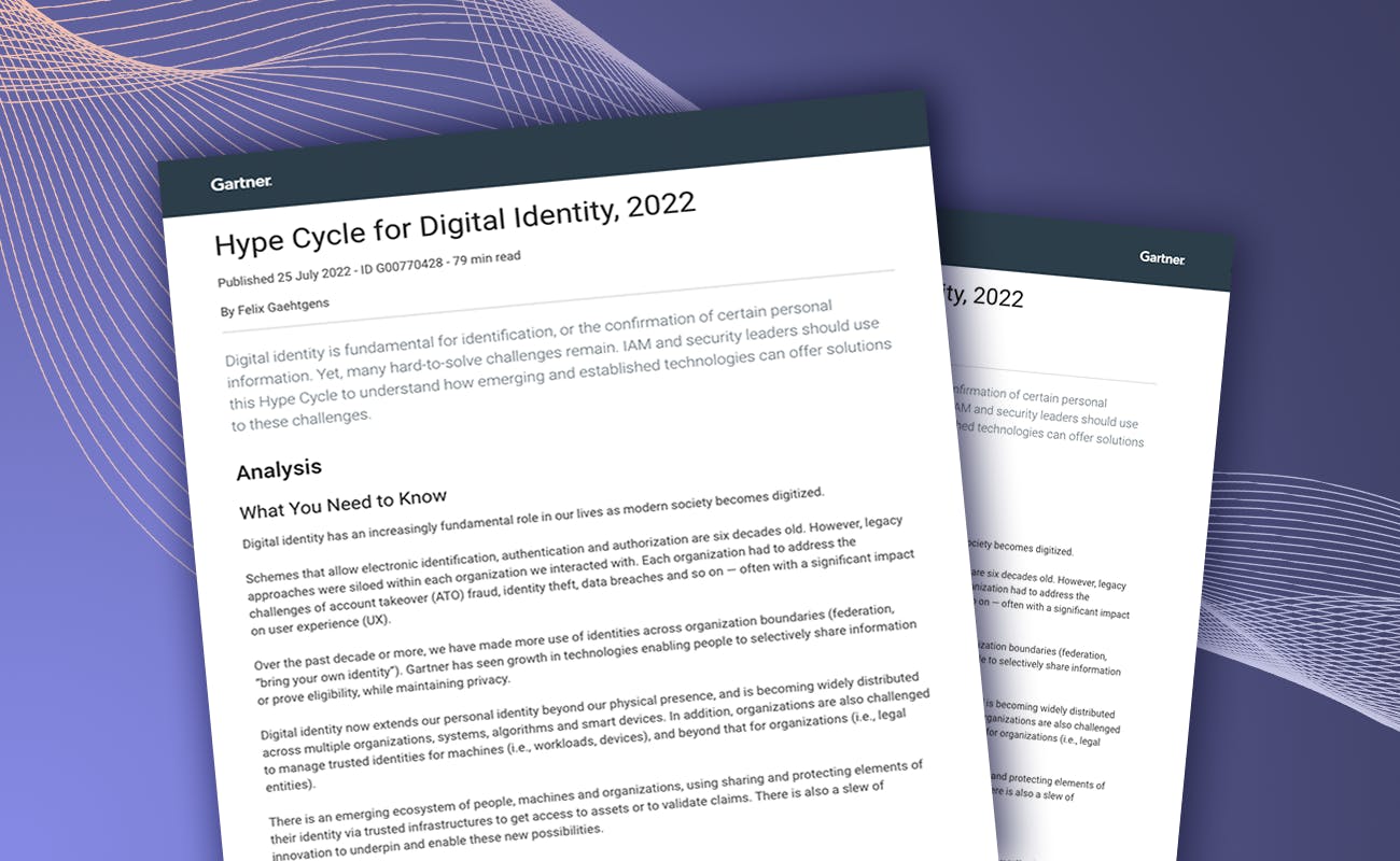 Gartner® Hype Cycle™ for Digital Identity, 2022 - cover graphic