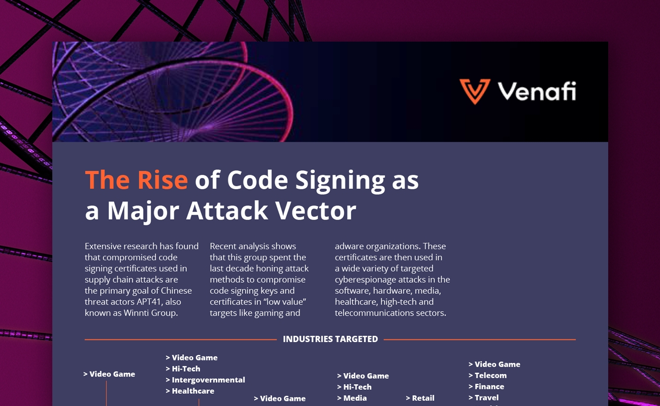 The Rise of Code Signing as a Major Attack Vector - cover graphic