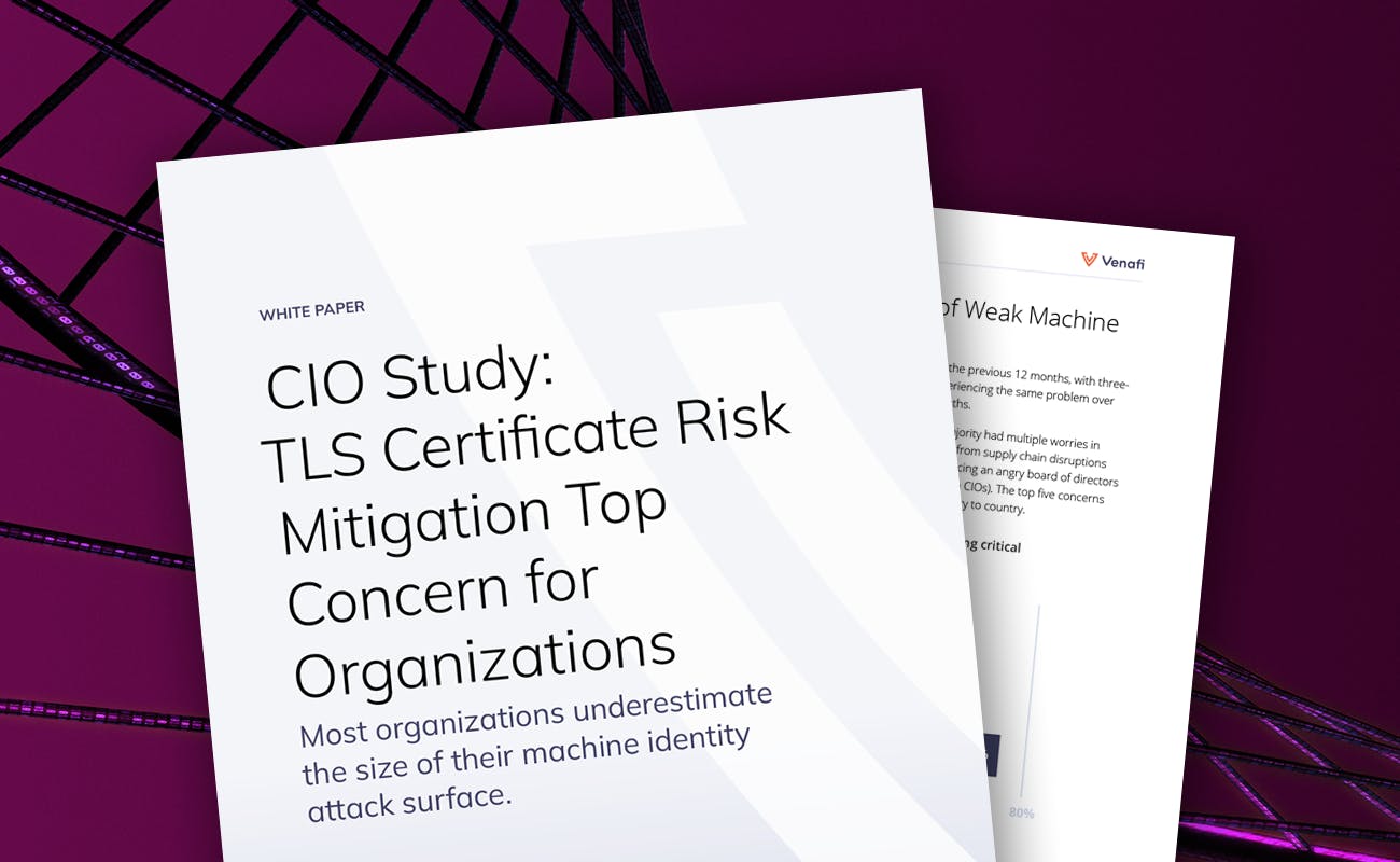 CIO Study: TLS Certificate Risk Mitigation Top Concern for Organizations - cover graphic