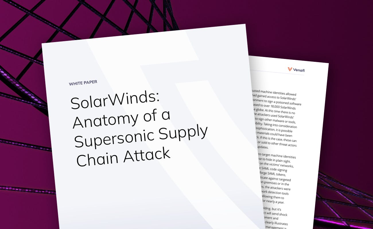 SolarWinds: Anatomy of a Supersonic Supply Chain Attack - cover graphic