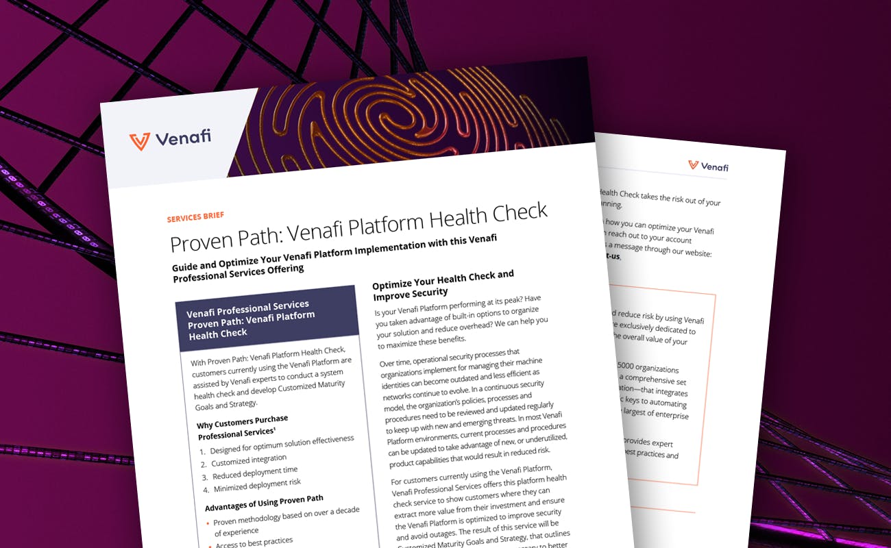 Proven Path: Venafi Platform Health Check - cover graphic