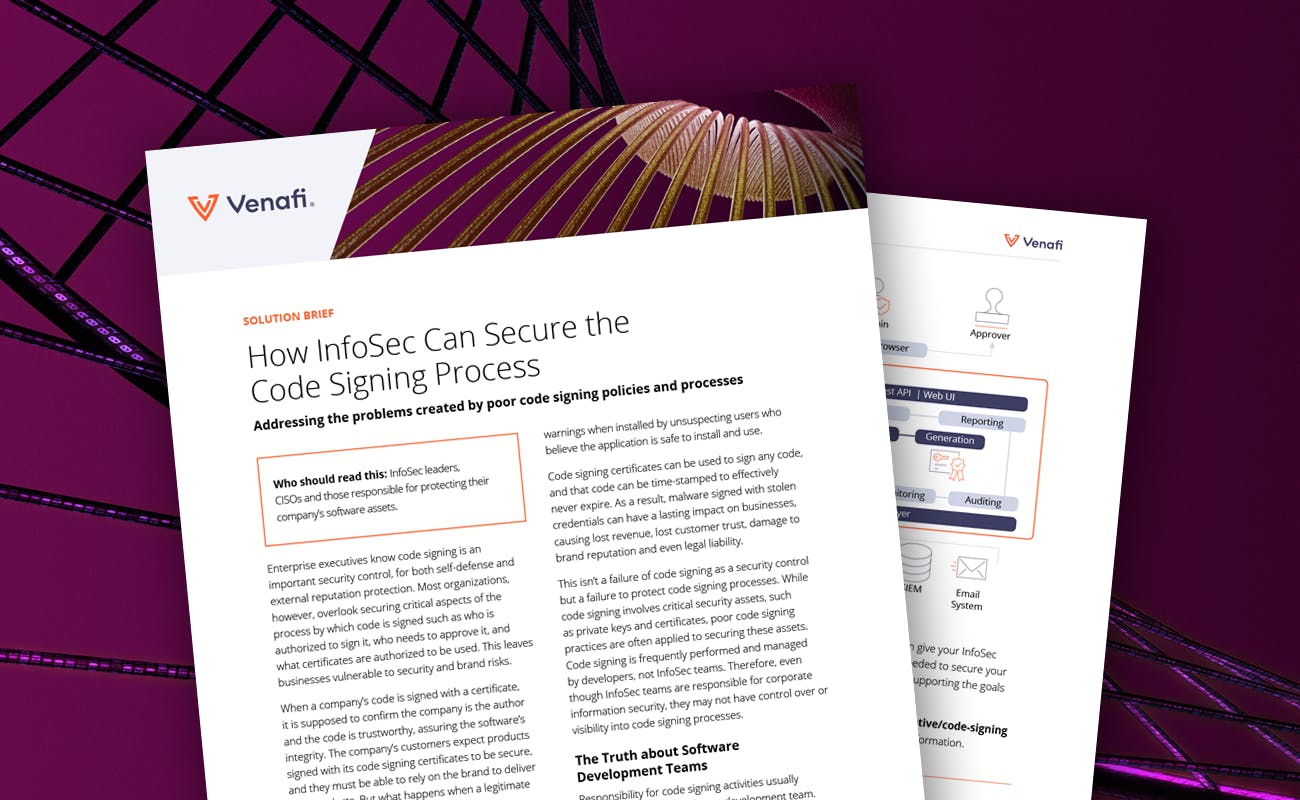 How InfoSec Can Secure the Code Signing Process - cover graphic