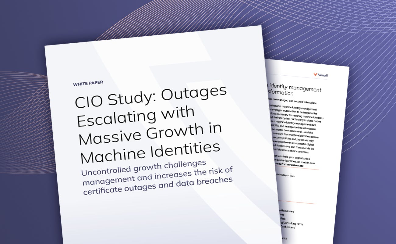 CIO Study: Outages Escalating with Massive Growth in Machine Identities - cover graphic